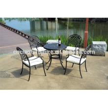 Bronze dining set aluminum patio furniture
